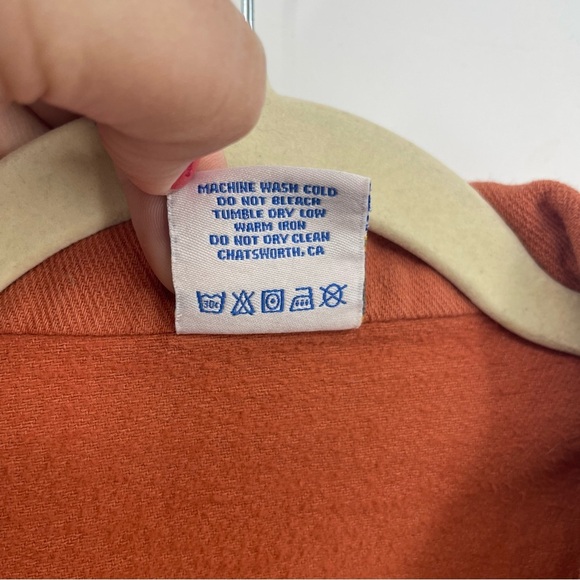 Sea Breeze Of California Lagenlook Convertible Collar TUNIC VEST M Orange USA - Picture 3 of 6